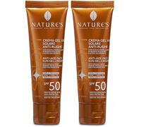 NATURE'S iSolari Crema-gel viso Solare Antirughe SPF50 Set da 2 2x50