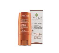 Nature's - iSolari, Stick Solare SPF50+, Protezione Solare Labbra, Protezione Solare Zone Delicate e Sensibili, Resistente All'Acqua, 9 ml