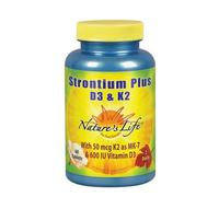 Nature's Life Stronzio Plus D3 E K2, 60 Compresse