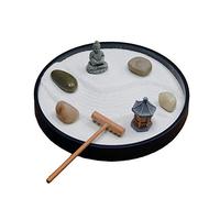Nature's Mark Mini meditazione Zen Garden Table Decor Kit con base sagomata (rotondo 6x6 B)