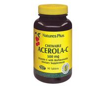 Nature's Plus – Integratore vitaminico Acerola C 500 mg – 90 tavolette masticabili