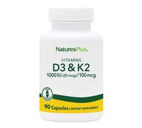 Natures Plus Vitamine D3 E K2 Integratore Ossa E Difese Immunitarie 90 Capsule