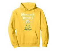 Nature's Rebels: Tarassaco Erbacce Arte Botanica Felpa con Cappuccio, Unisex per Adulti, Limone, S