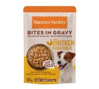 Nature's Variety Bites in Salsa Mini Adult 24 x 100 g - Pollo & Verdure