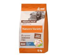 Nature's Variety Healthy Grains - Cibo per cani Medium & Maxi Adulti con Pesce Bianco senza spine - 12kg