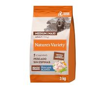 Nature's Variety Healthy Grains - Cibo per Cani Medium & Maxi Adulti con Pesce Bianco Senza Spine - 3kg