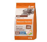 Nature's Variety Healthy Grains - Cibo per cani Mini Adulti con Pesce Bianco senza Spine - 1,5 kg