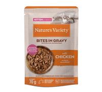 Nature's Variety Kitten Bites in Salsa 28 x 70 g - Pollo