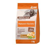 Nature's Variety No Grain - Cibo per Cani Medium & Maxi Adulti con Pollo disossato - 3kg