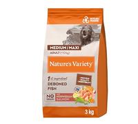 Nature's Variety No Grain - Cibo per Cani Medium & Maxi Adulti con Salmone senza spine - 3kg