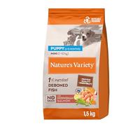 Nature's Variety No Grain - Cibo per cani Mini Junior con salmone senza spine - 1,5 kg
