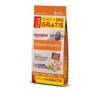 Nature's Variety No Grain Medium/Maxi Adult Tacchino - 10 kg + 2 kg gratis