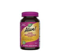 Natures Way - Alive!® Gommose per Capelli, Pelle e Unghie (60 Gommose, Bustina alla Fragola)