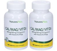NaturesPlus Cal/Mag/VIT D3 con Vitamina K2 Tavolette 2x90 pz Compresse