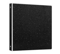 NatureTouch Raccoglitore a 3 anelli, organizer glitterato da 26,5 x 29,9 cm, contiene 300 pagine, formato lettera, impermeabile, resistente, confezione da 1, nero