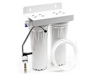 Naturewater Filtro dell'acqua a 2 livelli NW-PR302, con cartucce filtranti da 254 mm, con rubinetto