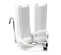 Naturewater Filtro dell'acqua a 2 livelli TR202 con cartucce filtranti 254 mm, con rubinetto