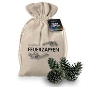 NaturFabrik Zündfabrik (pigne 32 pezzi) con sacchetto di immagazzinaggio, polvere da fuoco per fuoco colorato, polvere secca per la colorazione della fiamma, colore fuoco per camino, forno, 82056