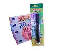 Natur'hall Penna rilevatore banconote false euro - Penne per il controllo e la verifica di banconote false - Rilevamento falso istantaneo delle banconote - Marcatore di controllo della valuta