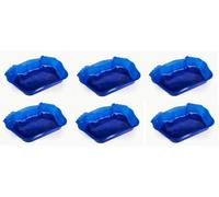 Naturii 6 pezzi Vaschetta Lavapiedi in Plastica Blu Antiscivolo per Piscina | Compatibile con Intex, Compatibile con Bestway, Compatibile con Gre, Per Piscina Fuoriterra, Set da 6 Vaschette