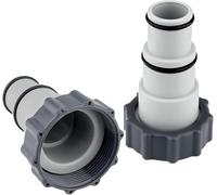 Naturìì Kit 2 Pezzi Adattatori di Ricambio per Tubo Flessibile per Piscina Intex e Bestway Compatibile con Pompe con Filettatura Interna, per Tubo Ø 32-38 mm (1,5" e 1,25")