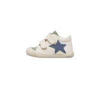 Naturino Scarpe primi passi in pelle e suede, Bianco panna-Verde 24