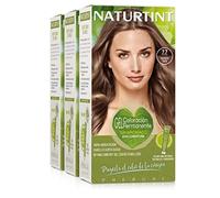 Naturtint | Colorazione senza ammoniaca | Copertura dei capelli grigi al 100% | Ingredienti vegetali | Colore naturale e di lunga durata | 7.7 Teide Marrone | Confezione da tre