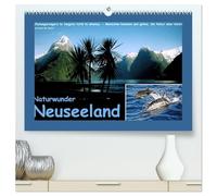 Naturwunder Neuseeland - in Bild und Text (hochwertiger Premium Wandkalender 2026 DIN A2 quer), Kunstdruck in Hochglanz: Das schönste Ende der Welt