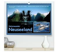 Naturwunder Neuseeland - in Bild und Text (hochwertiger Premium Wandkalender 2026 DIN A2 quer), Kunstdruck in Hochglanz: Das schönste Ende der Welt