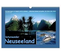 Naturwunder Neuseeland - in Bild und Text (Wandkalender 2026 DIN A3 quer), CALVENDO Monatskalender: Das schönste Ende der Welt