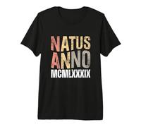 Natus Anno 1989 Retro Compleanno Numeri Romani MCMLXXXIX Maglietta Premium