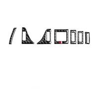 NATWEE Compatibile con A4 B9 A5 2017 2018 2019 2020 2021 2022 2023 2024 Car Air Vent Uscita Lampeggiatore di Emergenza Interruttore Trim Cornice Adesivi Trim d'Aria condizionata(C)