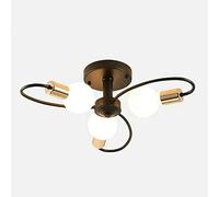 NATWEE Lampadario Sputnik a 3 luci Lampadario di metà secolo Lampadario Semplice e Moderno Lampada da soffitto Regolabile per Camera da Letto Soggiorno Foyer-Oro Nero 3 luci It's so Kind of You