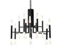 NATWEE Lampadario Sputnik Semplice e Moderno Lampadario a LED Lampadario a Sospensione di metà secolo Plafoniera Dorata per Cucina Sala da Pranzo Soggiorno, 24 luci-Nero 24 luci It's so Kind of You