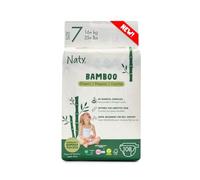Naty Bamboo - Pannolini per Bambini in Viscosa di Bambù - Morbidezza e tocco setoso, Pannolini a base vegetale, Dermatologicamente testati per pelli sensibili e super assorbenti (Taglia 7, 108 pezzi)