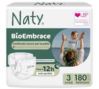 Naty BioEmbrace Pannolini, Taglia 3 (4-9kg), 180 pezzi