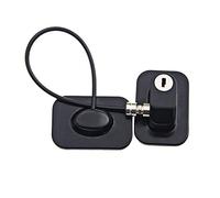 Naugan Limitatori con cavo, senza viti necessarie per evitare danni, colore nero