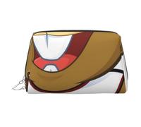Naughty Beaver - Trousse per trucchi da donna, portatile, in pelle, con stampa di castoro, organizer per cosmetici, con cerniera argentata, Castoro cattivo, One Size, Astuccio per trucchi