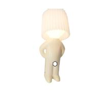 Naughty Boy Lampada da Scrivania - Omino Timido Decorazione Casa, Luce Notturna Romantica, Lampada da Comodino Creativa, LED Divertente per Lettura, Illuminazione d'Atmosfera (Bianco)