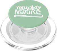 Naughty By Nature White Classic Logo Sea Green PopSockets PopGrip per MagSafe