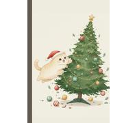 Naughty Cat Series: "Christmas Tree" Hardback Notebook- 200 Pages - Funny Cat Journal for Cat Lovers - Cute Aesthetic Diary with Mischievous Kittens Illustration - Perfect Gift for Cat Lovers