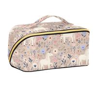 Naughty Creature Unicorns Spring Progettato Cosmetici Borsa con Divisori Impermeabile Cosmetici Borse per Le Donne Viaggio Verticale Free-Standing