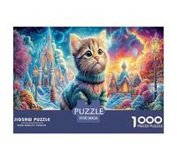Naughty Cute Cat 1000 Pezzi Puzzle Classici Per Adulti E Bambini A Partire Da 12 Anni Giochi Del Cervello Perfetto Per Appassionati Di Esperti - Regalo Per Amore E Amico 38x26cm/1000pcs