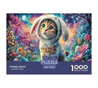 Naughty Cute Cat 1000 Pezzi Puzzle Classici Per Adulti E Bambini A Partire Da 12 Anni Giochi Rilassamento E Intelligenza Ideale Per Amanti Dei Puzzle Esperti - Decorazione Domestica 70x50cm/1000pcs