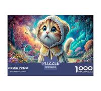 Naughty Cute Cat Jigsaw Puzzle,1000 Pezzi Classici, Per Adulti E Bambini A Partire Da 12 Anni Giochi Educativi Giocattoli Sfida Impossibile - Decorazione Della Casa 38x26cm/1000pcs