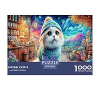 Naughty Cute Cat Jigsaw Puzzle,1000 Pezzi Classici, Per Adulti E Bambini A Partire Da 12 Anni Giochi Educativi Giocattoli Sfida Impossibile - Decorazione Della Casa 38x26cm/1000pcs
