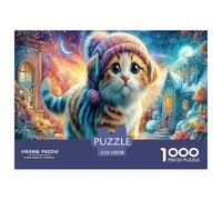 Naughty Cute Cat Jigsaw Puzzle,1000 Pezzi Classici, Per Adulti E Bambini A Partire Da 12 Anni Giochi Del Cervello Sfida Impossibile - Decorazione Della Casa 52x38cm/1000pcs