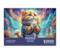 Naughty Cute Cat Jigsaw Puzzle,1000 Pezzi Classici, Per Adulti E Bambini Da 14 Anni E Più Giochi Del Cervello Sfida Impossibile - Regalo Per Amore E Amico 70x50cm/1000pcs
