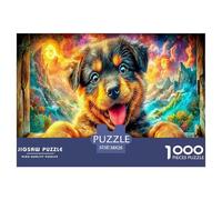 Naughty Cute Puppy Jigsaw Puzzle,1000 Pezzi Classici, Per Adulti E Bambini Da 14 Anni E Più Giochi Del Cervello Perfetto Per Appassionati Di Esperti - Regalo Per Amore E Amico 38x26cm/1000pcs