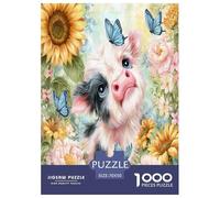 Naughty Cutep Pig 1000 Pezzi Puzzle Classici Per Adulti E Bambini A Partire Da 12 Anni Giochi Del Cervello Sfida Impossibile - Regalo Per Amore E Amico 70x50cm/1000pcs